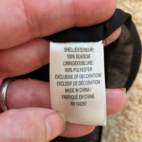 Milly studded black top SILK size 4 EUC - Picture 9 of 10